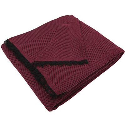 Mercury - Colcha Multiusos Sofa,Manta Foulard,Plaid para Cama,Cubresofa Cubrecama,jarapas,Comoda Practica y Suave. Poliester Algodón (180 x 260cm, Espiga Granate Negro) Mercury - Colcha Multiusos Sofa,Manta Foulard,Plaid para Cama,Cubresofa Cubrecama,jarapas,Comoda Practica y Suave. Poliester Algodón (180 x 260cm, Espiga Granate Negro)