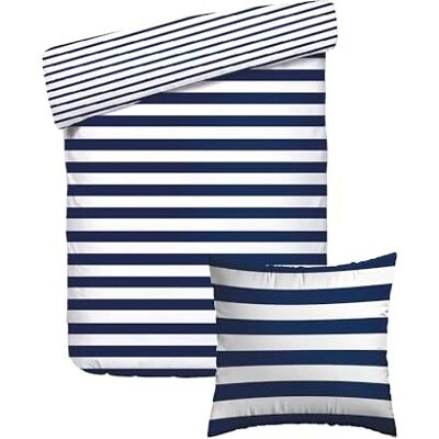 Pure Juego de Funda nórdica de 135 x 200 cm y 1 Funda de Almohada de 80 x 80 cm, 100% satén de algodón, 80 Hilos, Certificado Öko-Tex – Espuma Marina, Azul Pure Juego de Funda nórdica de 135 x 200 cm y 1 Funda de Almohada de 80 x 80 cm, 100% satén de algodón, 80 Hilos, Certificado Öko-Tex – Espuma Marina, Azul