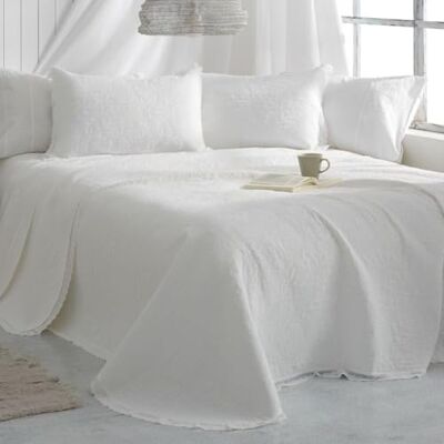 Colcha Verano Cama de 135cm. (+Medidas Disponibles) Diseño 164 Color Blanco (135x190/200cm.) Colcha Verano Cama de 135cm. (+Medidas Disponibles) Diseño 164 Color Blanco (135x190/200cm.)