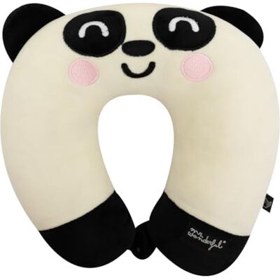 Mr. Wonderful Cojín de Viaje Infantil Panda Cojín Cervical de Viaje pensado para los más peques Realizado en Memory Foam Mr. Wonderful Cojín de Viaje Infantil Panda Cojín Cervical de Viaje pensado para los más peques Realizado en Memory Foam