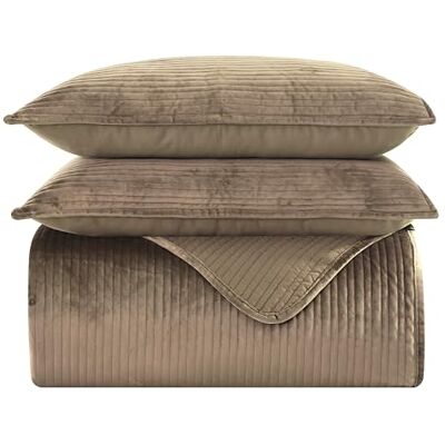 Elegant Comfort Cozy Coverlet Juego de Colcha de 3 Piezas de Peso Medio Acolchado con Fundas de Almohada a Juego, Terciopelo de visón de poliéster, Caqui, tamaño Queen Elegant Comfort Cozy Coverlet Juego de Colcha de 3 Piezas de Peso Medio Acolchado con Fundas de Almohada a Juego, Terciopelo de visón de poliéster, Caqui, tamaño Queen