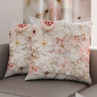 PETTI ARTIGIANI ITALIANI Par de Fundas de cojín de 35 x 35 cm de Microfibra, Cojines Decorativos para Dormitorio, sofá, salón, Juego de 2 Fundas de cojín, Funda de cojín Floral 06 21, 100% Made in PETTI ARTIGIANI ITALIANI Par de Fundas de cojín de 35 x 35 cm de Microfibra, Cojines Decorativos para Dormitorio, sofá, salón, Juego de 2 Fundas de cojín, Funda de cojín Floral 06 21, 100% Made in