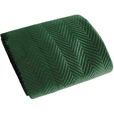 Eurofirany Colcha de Tela Sofia Verde Oscuro, 170 x 210 cm Eurofirany Colcha de Tela Sofia Verde Oscuro, 170 x 210 cm