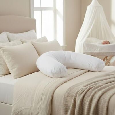 Pikolin Home Almohada de Embarazada para Dormir de Lado, Cojín Lactancia, En Forma de C Adecuada para Maternidad y Lactancia Certificado Oeko-Tex y Funda de Algodón Antiácaros Pikolin Home Almohada de Embarazada para Dormir de Lado, Cojín Lactancia, En Forma de C Adecuada para Maternidad y Lactancia Certificado Oeko-Tex y Funda de Algodón Antiácaros