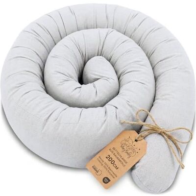 Totsy Baby Almohada para Dormir de Lado algodón 200 cm Algodón cojin Cervical Enrollable Lavable Cojines Grandes Almohada para el Cuerpo Oeko-Tex Gris Totsy Baby Almohada para Dormir de Lado algodón 200 cm Algodón cojin Cervical Enrollable Lavable Cojines Grandes Almohada para el Cuerpo Oeko-Tex Gris
