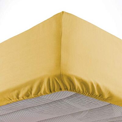 Douceur d'Intérieur Sábana Bajera para 1 Persona (90 x 190 cm, Microfibra Lisa, Oscar Miel, 100% poliéster Petit Single Douceur d'Intérieur Sábana Bajera para 1 Persona (90 x 190 cm, Microfibra Lisa, Oscar Miel, 100% poliéster Petit Single