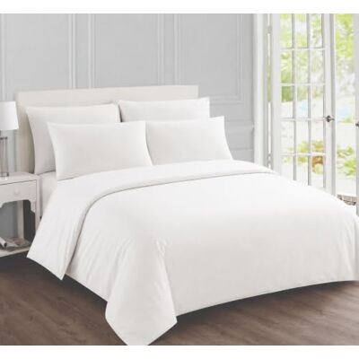 Vision Juego de Cama (100% algodón, Cama Doble, Blanco, 1 Funda nórdica (240 x 220 cm) + 2 Fundas de Almohada (50 x 80 cm) 57 Hilos/cm², Suave, Resistente y cómodo Certificado Oeko-Tex Vision Juego de Cama (100% algodón, Cama Doble, Blanco, 1 Funda nórdica (240 x 220 cm) + 2 Fundas de Almohada (50 x 80 cm) 57 Hilos/cm², Suave, Resistente y cómodo Certificado Oeko-Tex