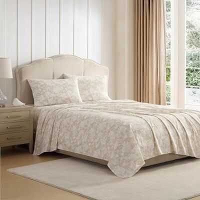 Laura Ashley Sábanas de Cama King, Ropa de Cama de percal de algodón Fresco y Fresco con Fundas de Almohada a Juego, Juego de Cama Ligero, Certificado Oeko-Tex (Meredith Brown) Laura Ashley Sábanas de Cama King, Ropa de Cama de percal de algodón Fresco y Fresco con Fundas de Almohada a Juego, Juego de Cama Ligero, Certificado Oeko-Tex (Meredith Brown)
