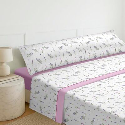 Mercury – Juego Sábanas de Cama Estampadas 3 Piezas (50% algodón/50% poliéster) Incluye Funda de Almohada + Encimera + Bajera Ajustable. (Cama de 150 cm, Lavanda) Mercury – Juego Sábanas de Cama Estampadas 3 Piezas (50% algodón/50% poliéster) Incluye Funda de Almohada + Encimera + Bajera Ajustable. (Cama de 150 cm, Lavanda)
