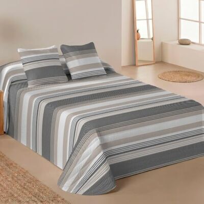NATURALS Colcha Bouti Estampada Cama 150 (250x260 cm) Microfibra Extrasuave 2 Fundas de Cojín 50x50 cm Cubrecama Acolchado a Líneas Ideal Primavera y Verano NATURALS Colcha Bouti Estampada Cama 150 (250x260 cm) Microfibra Extrasuave 2 Fundas de Cojín 50x50 cm Cubrecama Acolchado a Líneas Ideal Primavera y Verano