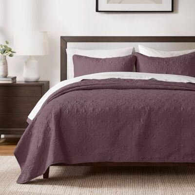 Madison Park Colcha Ligera con Relleno de algodón, Fundas, Morado, matrimonial/Queen x 90 Pulgadas Madison Park Colcha Ligera con Relleno de algodón, Fundas, Morado, matrimonial/Queen x 90 Pulgadas