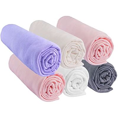 Easy Dort - Sábana ajustable 70x140 - Algodón jersey - Pack de 6 Easy Dort - Sábana ajustable 70x140 - Algodón jersey - Pack de 6
