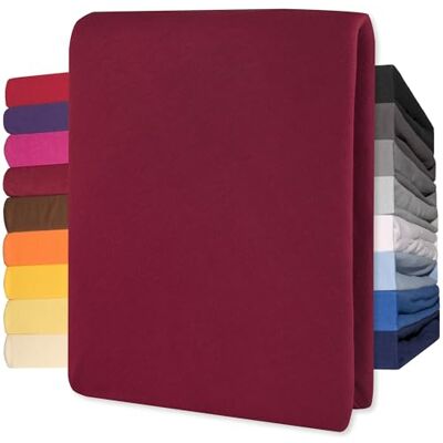 CelinaTex Lucina Sábanas Ajustables Revestimiento para Cama Boxspring algodón 180x200-200x200 cm Burdeos CelinaTex Lucina Sábanas Ajustables Revestimiento para Cama Boxspring algodón 180x200-200x200 cm Burdeos