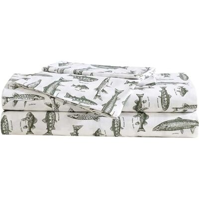 Eddie Bauer Juego de sábanas, Ropa de Cama de percal de algodón con Fundas de Almohada a Juego, vigorizante y Transpirable, 200 Hilos, Classic Comfort Essentials (WES Fish Green, Queen) Eddie Bauer Juego de sábanas, Ropa de Cama de percal de algodón con Fundas de Almohada a Juego, vigorizante y Transpirable, 200 Hilos, Classic Comfort Essentials (WES Fish Green, Queen)