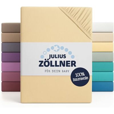 Julius Zöllner Sábana Bajera Ajustable para Cuna y Cuna, 100% algodón, Certificado Öko-Tex Standard 100, tamaño: 60 x 120 cm/70 x 140 cm, 2 Unidades, Color Banana Julius Zöllner Sábana Bajera Ajustable para Cuna y Cuna, 100% algodón, Certificado Öko-Tex Standard 100, tamaño: 60 x 120 cm/70 x 140 cm, 2 Unidades, Color Banana