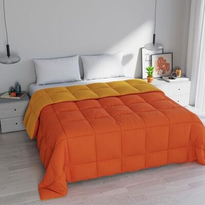 Italian Bed Linen Elegant Colcha de Invierno, Naranja/Amarillo, 260x260 cm Italian Bed Linen Elegant Colcha de Invierno, Naranja/Amarillo, 260x260 cm