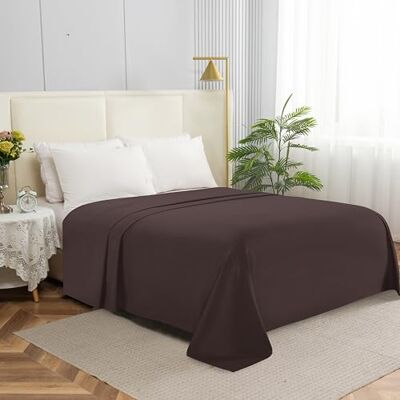 Elegant Comfort , sábana encimera, Resistente a Las Arrugas, Manchas y decoloración, 100% hipoalergénica, Microfibra, marrón Oscuro, Twin/Twin XL Elegant Comfort , sábana encimera, Resistente a Las Arrugas, Manchas y decoloración, 100% hipoalergénica, Microfibra, marrón Oscuro, Twin/Twin XL