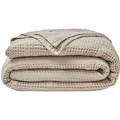 ESSIX Funda de Cama de Jacquard de algodón, yogui, 260 x 240 cm ESSIX Funda de Cama de Jacquard de algodón, yogui, 260 x 240 cm