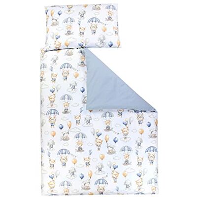 TupTam Juego de Ropa de Cama para Niños, de 2 Piezas., Animales con paracaídas/Azul, 135x100 cm TupTam Juego de Ropa de Cama para Niños, de 2 Piezas., Animales con paracaídas/Azul, 135x100 cm