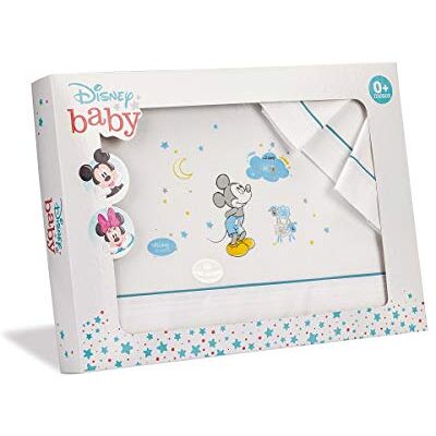 Interbaby Sábanas Maxicuna Disney Mickey Blanco y Azul Interbaby Sábanas Maxicuna Disney Mickey Blanco y Azul