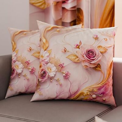PETTI ARTIGIANI ITALIANI Par de fundas de cojín de 35 x 35 cm de microfibra, cojines decorativos para dormitorio, sofá, salón, juego de 2 fundas de cojín, funda de almohada floral 06 6, 100% Made in PETTI ARTIGIANI ITALIANI Par de fundas de cojín de 35 x 35 cm de microfibra, cojines decorativos para dormitorio, sofá, salón, juego de 2 fundas de cojín, funda de almohada floral 06 6, 100% Made in
