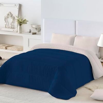 NATURALS Edredón Nórdico 300 Gramos Liso Bicolor Reversible Microfibra Extrasuave Acolchado Gran Confort y Transpirable Azul/Piedra Cama 90/105 (180x260 cm) Fabricado en España NATURALS Edredón Nórdico 300 Gramos Liso Bicolor Reversible Microfibra Extrasuave Acolchado Gran Confort y Transpirable Azul/Piedra Cama 90/105 (180x260 cm) Fabricado en España