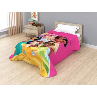 Disney Colcha Bouti Infantil Cama 90, 170x250 cm, Termosellada, Relleno Microfibra 100 g/m², Colcha Ligera Entretiempo (Princesas JE14474VL) Disney Colcha Bouti Infantil Cama 90, 170x250 cm, Termosellada, Relleno Microfibra 100 g/m², Colcha Ligera Entretiempo (Princesas JE14474VL)