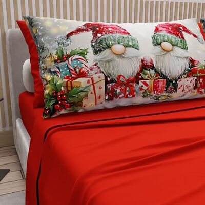 PETTI ARTIGIANI ITALIANI – Juego de Sábanas de Algodón con Fundas de Almohada de Navidad, 2 Plazas, Xmas 11 Rojo, Completo Cama Matrimonial, 100% Made in Italy PETTI ARTIGIANI ITALIANI – Juego de Sábanas de Algodón con Fundas de Almohada de Navidad, 2 Plazas, Xmas 11 Rojo, Completo Cama Matrimonial, 100% Made in Italy