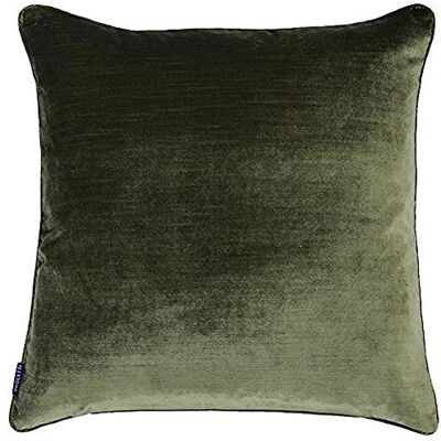 Paoletti - Luxe Velvet Piped Feather - Oliva - Talla única - Funda de cojín Paoletti - Luxe Velvet Piped Feather - Oliva - Talla única - Funda de cojín