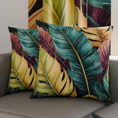 PETTI ARTIGIANI ITALIANI Par de Fundas de cojín de 35 x 35 cm de Microfibra, Cojines Decorativos para Dormitorio, sofá, salón, Juego de 2 Fundas de cojín, Funda de Almohada Floral 199, 100% Made in PETTI ARTIGIANI ITALIANI Par de Fundas de cojín de 35 x 35 cm de Microfibra, Cojines Decorativos para Dormitorio, sofá, salón, Juego de 2 Fundas de cojín, Funda de Almohada Floral 199, 100% Made in