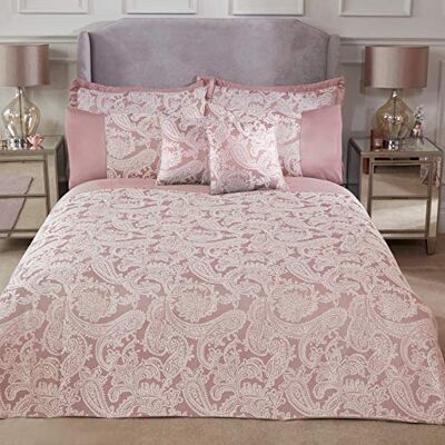 S.Green Maison Duchess Paisley Conjunto de edredón de lujo Super King Blush S.Green Maison Duchess Paisley Conjunto de edredón de lujo Super King Blush