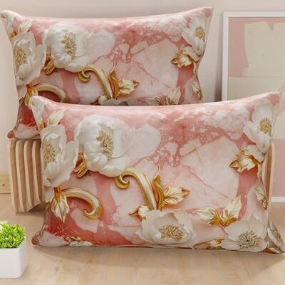 PETTI ARTIGIANI ITALIANI Par de Fundas de cojín de 40 x 80 cm de Microfibra, Cojines Decorativos para Dormitorio, sofá, salón, Juego de 2 Fundas de cojín, Funda de Almohada Floral 06 11, 100% Made PETTI ARTIGIANI ITALIANI Par de Fundas de cojín de 40 x 80 cm de Microfibra, Cojines Decorativos para Dormitorio, sofá, salón, Juego de 2 Fundas de cojín, Funda de Almohada Floral 06 11, 100% Made