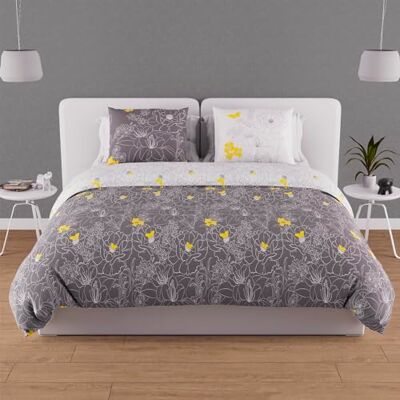 SH0P&CITY Conjunto de cama blanco - Estampados modernos - Ropa de cama SH0P&CITY Conjunto de cama blanco - Estampados modernos - Ropa de cama