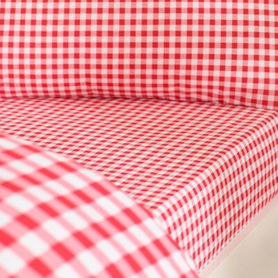 Catherine Lansfield Bamford Gingham Check Sábana Bajera Ajustable, tamaño King, Color Rojo Catherine Lansfield Bamford Gingham Check Sábana Bajera Ajustable, tamaño King, Color Rojo