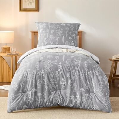 Bedsure Edredon Cama 80 Edredón sin Funda Estampado 300 g/m² 1x Nórdico 135x200, 1x Fundas de Almohada 80x80, Temperatura Regulada Oeko-Tex Lavable a Máquina, Gris Frío Bedsure Edredon Cama 80 Edredón sin Funda Estampado 300 g/m² 1x Nórdico 135x200, 1x Fundas de Almohada 80x80, Temperatura Regulada Oeko-Tex Lavable a Máquina, Gris Frío