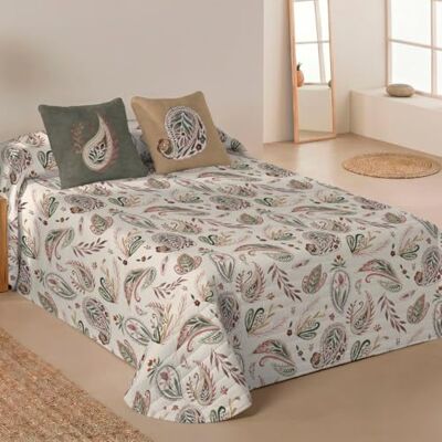 NATURALS Colcha Bouti Estampada Cama 180 (270x260 cm) Microfibra Extrasuave 2 Fundas de Cojín 50x50 cm Cubrecama Acolchado a Líneas Ideal Primavera y Verano NATURALS Colcha Bouti Estampada Cama 180 (270x260 cm) Microfibra Extrasuave 2 Fundas de Cojín 50x50 cm Cubrecama Acolchado a Líneas Ideal Primavera y Verano