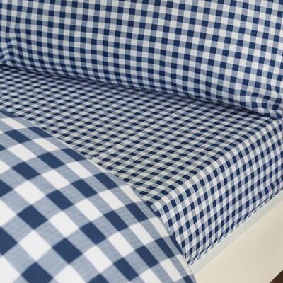 Catherine Lansfield Bamford Gingham Check Sábana Bajera Ajustable tamaño Super King, Color Azul Marino Catherine Lansfield Bamford Gingham Check Sábana Bajera Ajustable tamaño Super King, Color Azul Marino