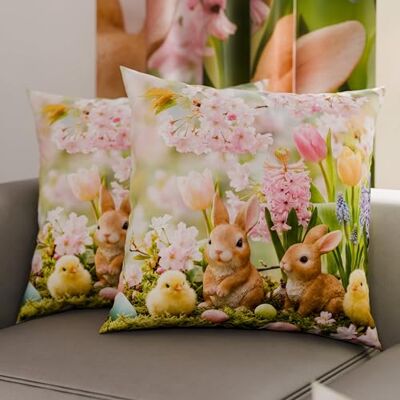 PETTI ARTIGIANI ITALIANI Par de Fundas de cojín de Pascua de 40 x 40 cm, de Microfibra, Cojines Decorativos de Pascua, para Dormitorio, sofá, salón, Juego de 2 Fundas de cojín, 100% Fabricado en PETTI ARTIGIANI ITALIANI Par de Fundas de cojín de Pascua de 40 x 40 cm, de Microfibra, Cojines Decorativos de Pascua, para Dormitorio, sofá, salón, Juego de 2 Fundas de cojín, 100% Fabricado en