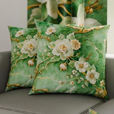 PETTI ARTIGIANI ITALIANI Par de Fundas de cojín de 45 x 45 cm de Microfibra, Cojines Decorativos para Dormitorio, sofá, salón, Juego de 2 Fundas de cojín, Funda de cojín Floral 06 3, 100% Made in PETTI ARTIGIANI ITALIANI Par de Fundas de cojín de 45 x 45 cm de Microfibra, Cojines Decorativos para Dormitorio, sofá, salón, Juego de 2 Fundas de cojín, Funda de cojín Floral 06 3, 100% Made in