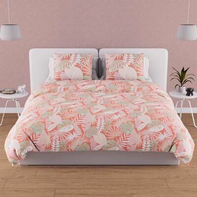 Juego de Sábana de Algodón SHOP&CITY - Coral - Cama Doble Juego de Sábana de Algodón SHOP&CITY - Coral - Cama Doble
