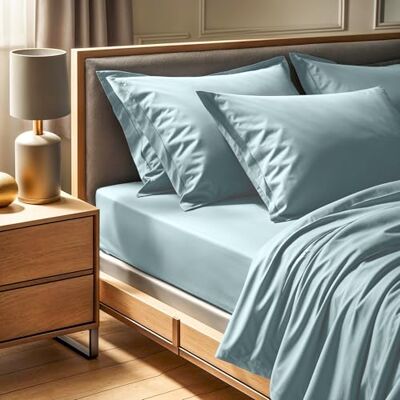 Nuit Des Rêves Premium Ranforce Sábana Bajera Ajustable (180 x 200 + 30 cm), 100% algodón, 145 Hilos, Color Menta, Lavable a máquina a 30 °C, Suave y Duradera Nuit Des Rêves Premium Ranforce Sábana Bajera Ajustable (180 x 200 + 30 cm), 100% algodón, 145 Hilos, Color Menta, Lavable a máquina a 30 °C, Suave y Duradera