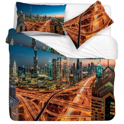 Gabel Juego de Funda nórdica Dubai, 155 x 205 cm, algodón Puro, Multicolor, impresión fotográfica Digital Gabel Juego de Funda nórdica Dubai, 155 x 205 cm, algodón Puro, Multicolor, impresión fotográfica Digital