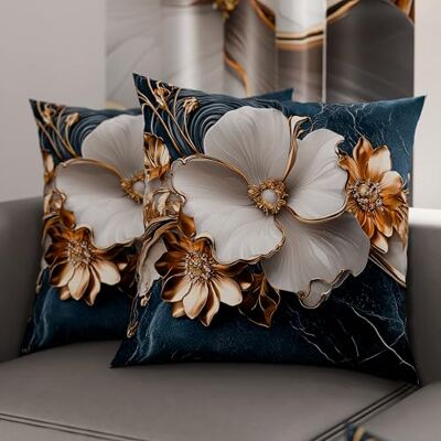 PETTI ARTIGIANI ITALIANI Par de fundas de cojín de 35 x 35 cm de microfibra, cojines decorativos para dormitorio, sofá, salón, juego de 2 fundas de cojín, funda de almohada floral 06 5, 100% Made in PETTI ARTIGIANI ITALIANI Par de fundas de cojín de 35 x 35 cm de microfibra, cojines decorativos para dormitorio, sofá, salón, juego de 2 fundas de cojín, funda de almohada floral 06 5, 100% Made in