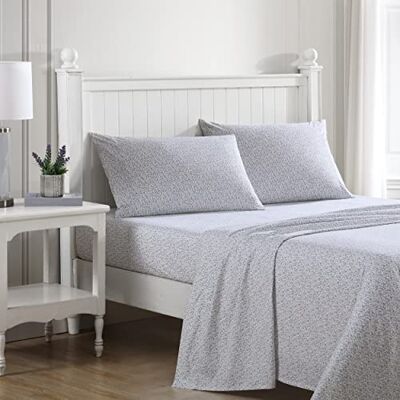 Laura Ashley Home Sábanas matrimoniales, Juego de Ropa de Cama de percal de algodón, decoración Fresca y Fresca del hogar (Morado emogénico, matrimonial) Laura Ashley Home Sábanas matrimoniales, Juego de Ropa de Cama de percal de algodón, decoración Fresca y Fresca del hogar (Morado emogénico, matrimonial)