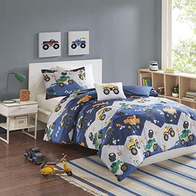 Intelligent Design MIZONE KIDS Juego de edredón Impreso, Microfibra, Azul, matrimonial/Queen Intelligent Design MIZONE KIDS Juego de edredón Impreso, Microfibra, Azul, matrimonial/Queen