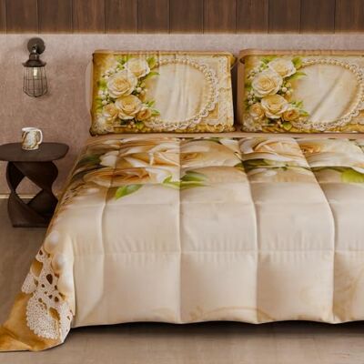 PETTI ARTIGIANI ITALIANI Colcha de Invierno, edredón de Matrimonio Reversible Monocolor e impresión Digital, Shabby 04 342, 100% Microfibra, Fabricado en Italia PETTI ARTIGIANI ITALIANI Colcha de Invierno, edredón de Matrimonio Reversible Monocolor e impresión Digital, Shabby 04 342, 100% Microfibra, Fabricado en Italia