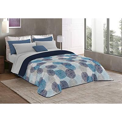 Italian Bed Linen Colcha de Invierno Estampada 'Fantasy’, Soffioni BLU, 2 Plazas Italian Bed Linen Colcha de Invierno Estampada 'Fantasy’, Soffioni BLU, 2 Plazas