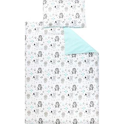 TupTam Juego de Ropa de Cama para Niños, de 2 Piezas., Osos/Zorros/Casa de la Moneda, 135x100 cm TupTam Juego de Ropa de Cama para Niños, de 2 Piezas., Osos/Zorros/Casa de la Moneda, 135x100 cm