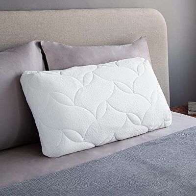 Komfortec Almohada Cervical de Espuma viscoelástica con Aloe Vera y Funda de bambú, cojín ortopédico, cojín ergonómico de Espuma viscoelástica (70 x 36 x 10 cm) Komfortec Almohada Cervical de Espuma viscoelástica con Aloe Vera y Funda de bambú, cojín ortopédico, cojín ergonómico de Espuma viscoelástica (70 x 36 x 10 cm)
