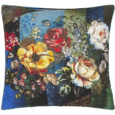 Designers Guild Funda de Almohada Estampada en satén de algodón, Minakari Cobalt, 65x65 cm, Designers Guild Funda de Almohada Estampada en satén de algodón, Minakari Cobalt, 65x65 cm,